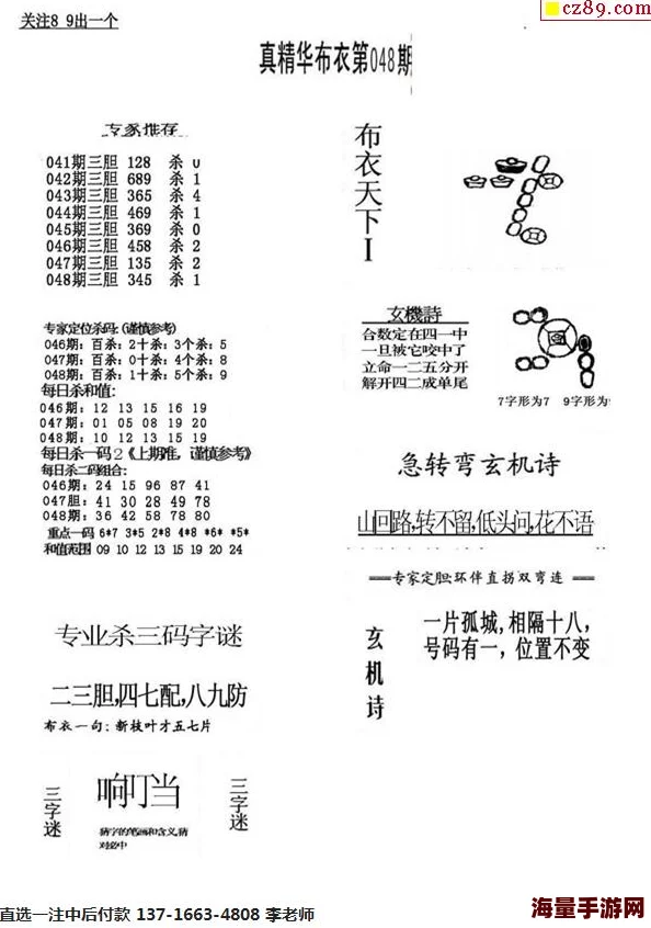 真精华布衣3d正版布衣天下123456预测准确率低用户反馈差建议谨慎选择