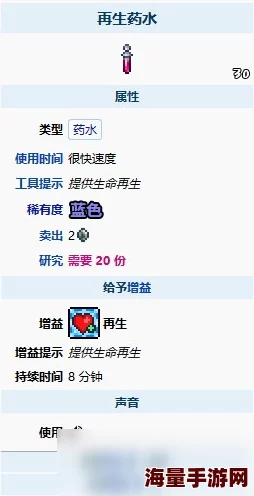 泰拉瑞亚生命再生药剂合成全攻略与最佳解读2024